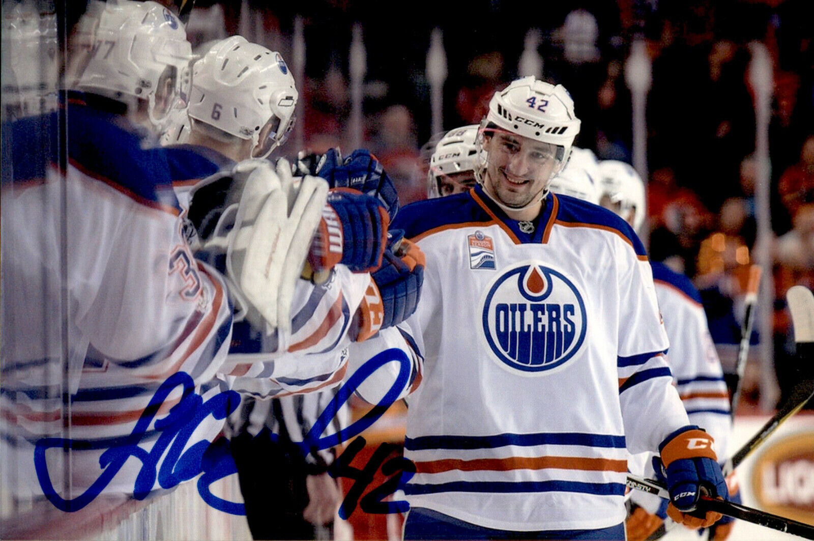 Anton Slepyshev SIGNED 4x6 Photo Poster painting EDMONTON OILERS #2