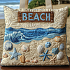 Beach Themed Quilted Tote Bag by Inlyline