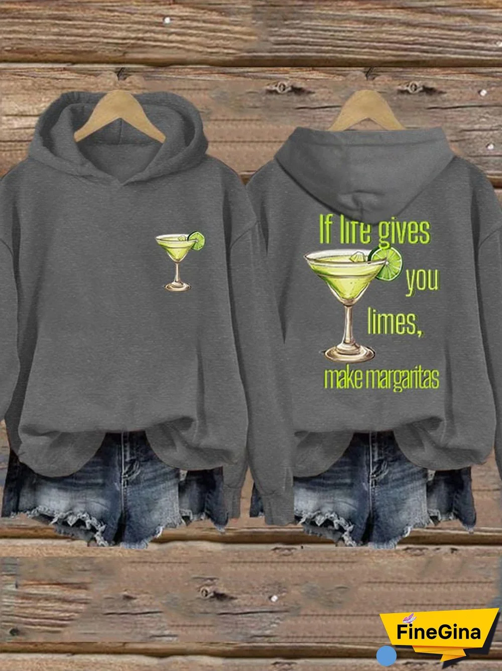 Women's If life gives you limes casual hoodie