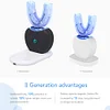 360 Degrees Intelligent Automatic Sonic Electric Toothbrush U Type 4 Modes Tooth Brush USB Charging Tooth Whitening Blue Light