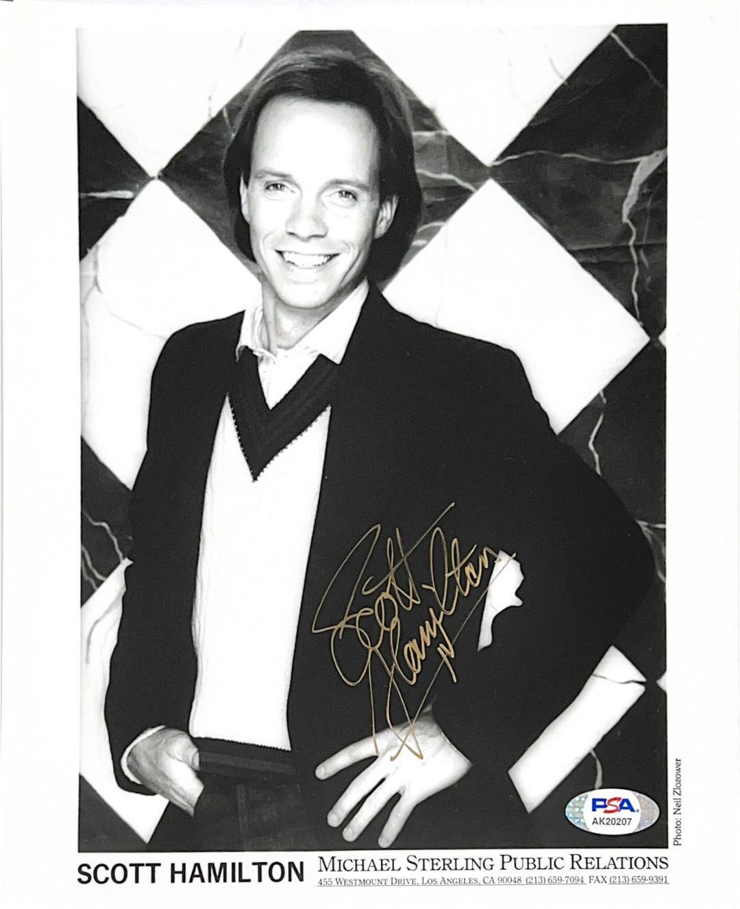 SCOTT HAMILTON HAND SIGNED AUTOGRAPHED 8X10 Photo Poster painting WITH PSA DNA COA VERY RARE