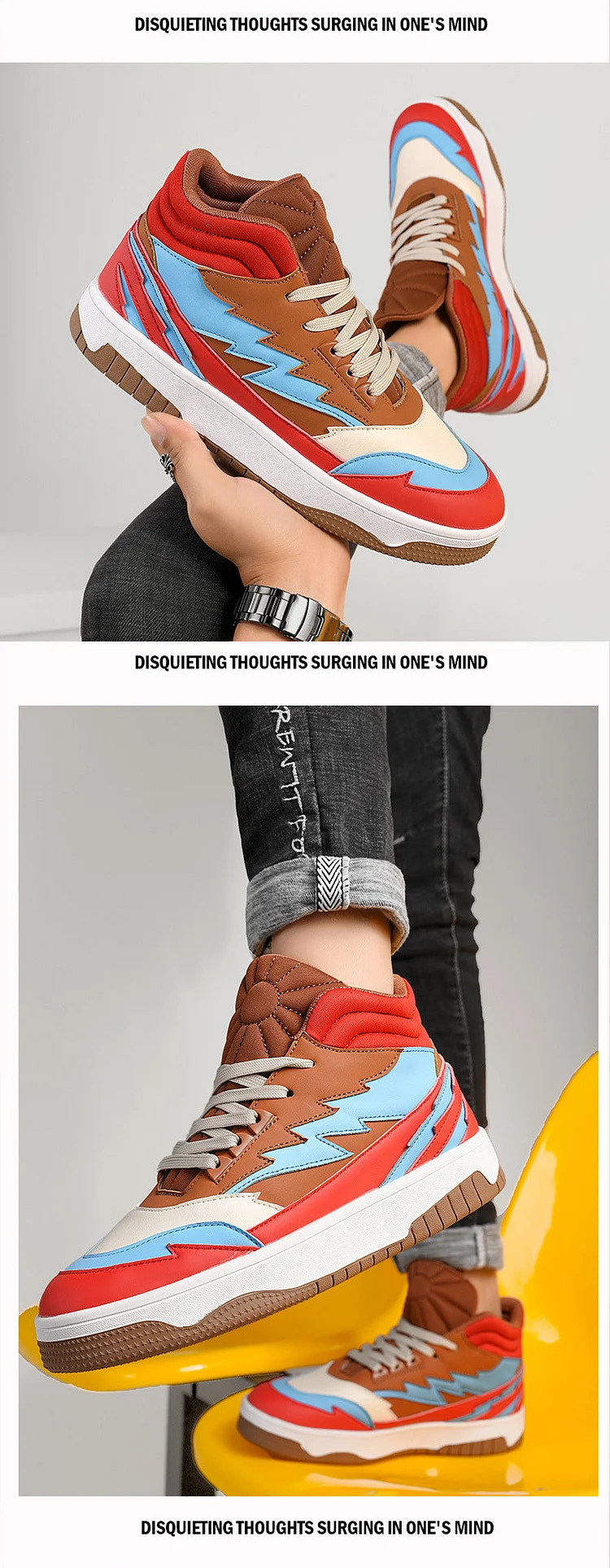 Dawfashion Techwear Streetwear-New Cold Sticky Trendy Shoes Small and Popular High Street Retro Versatile Casual High Top Board Shoes-Streetfashion-Darkwear-Techwear