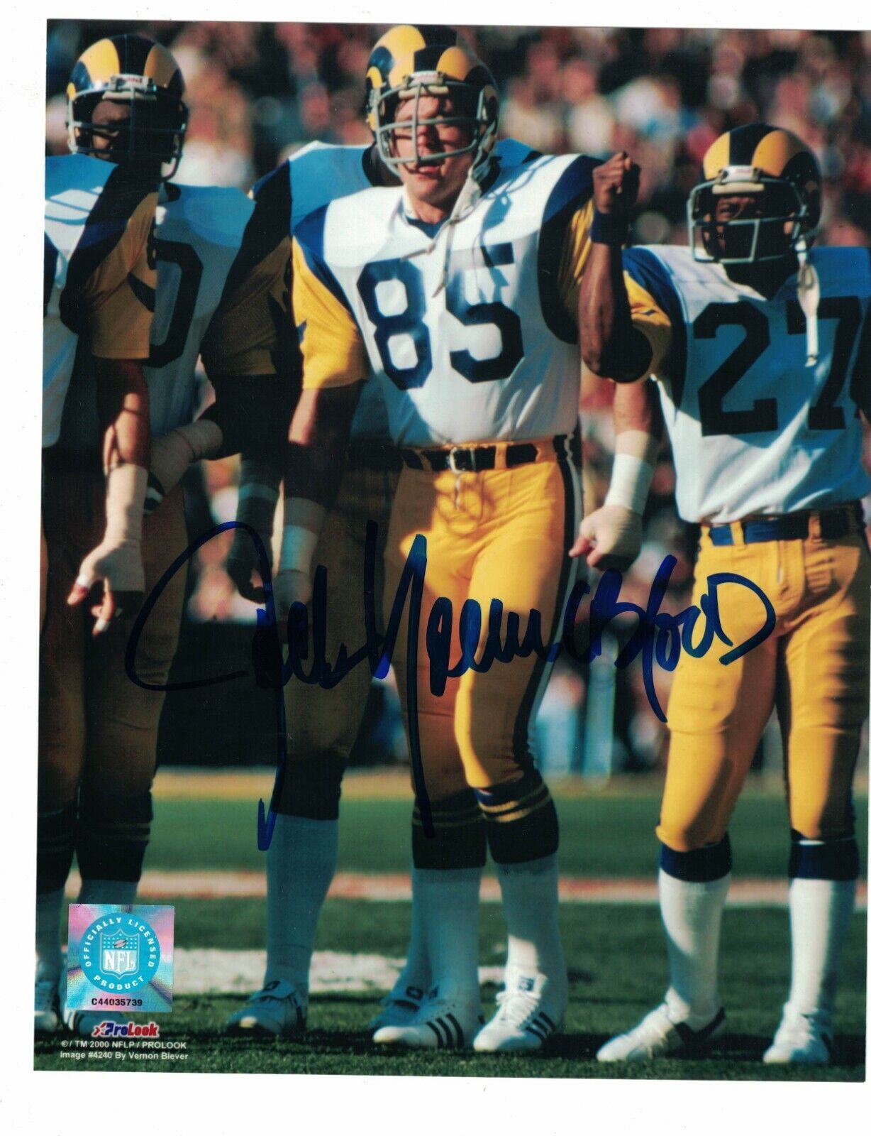 Jack Youngblood Los Angeles Rams HOF Signed 8 x 10