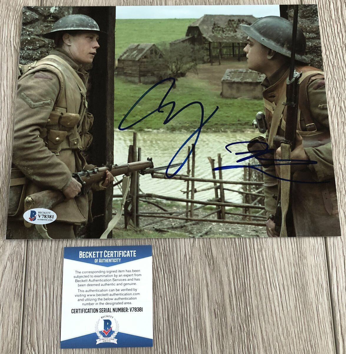 DEAN CHARLES CHAPMAN & GEORGE MACKAY SIGNED 1917 8x10 Photo Poster painting wEXACT PROOF BAS COA