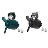 Cartoon Car Fragrance with 2 Fragrances Vent Perfume Gift for Friends (Black)