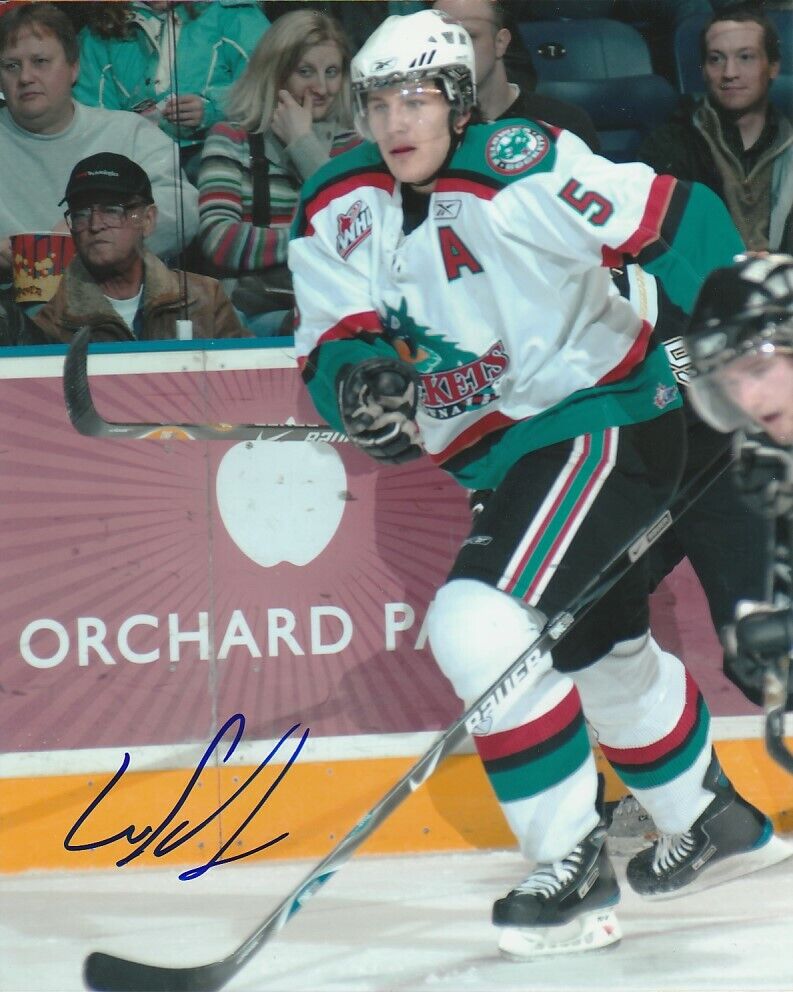 LUKE SCHENN SIGNED KELOWNA ROCKETS WHL 8x10 Photo Poster painting #2 VANCOUVER CANUCKS