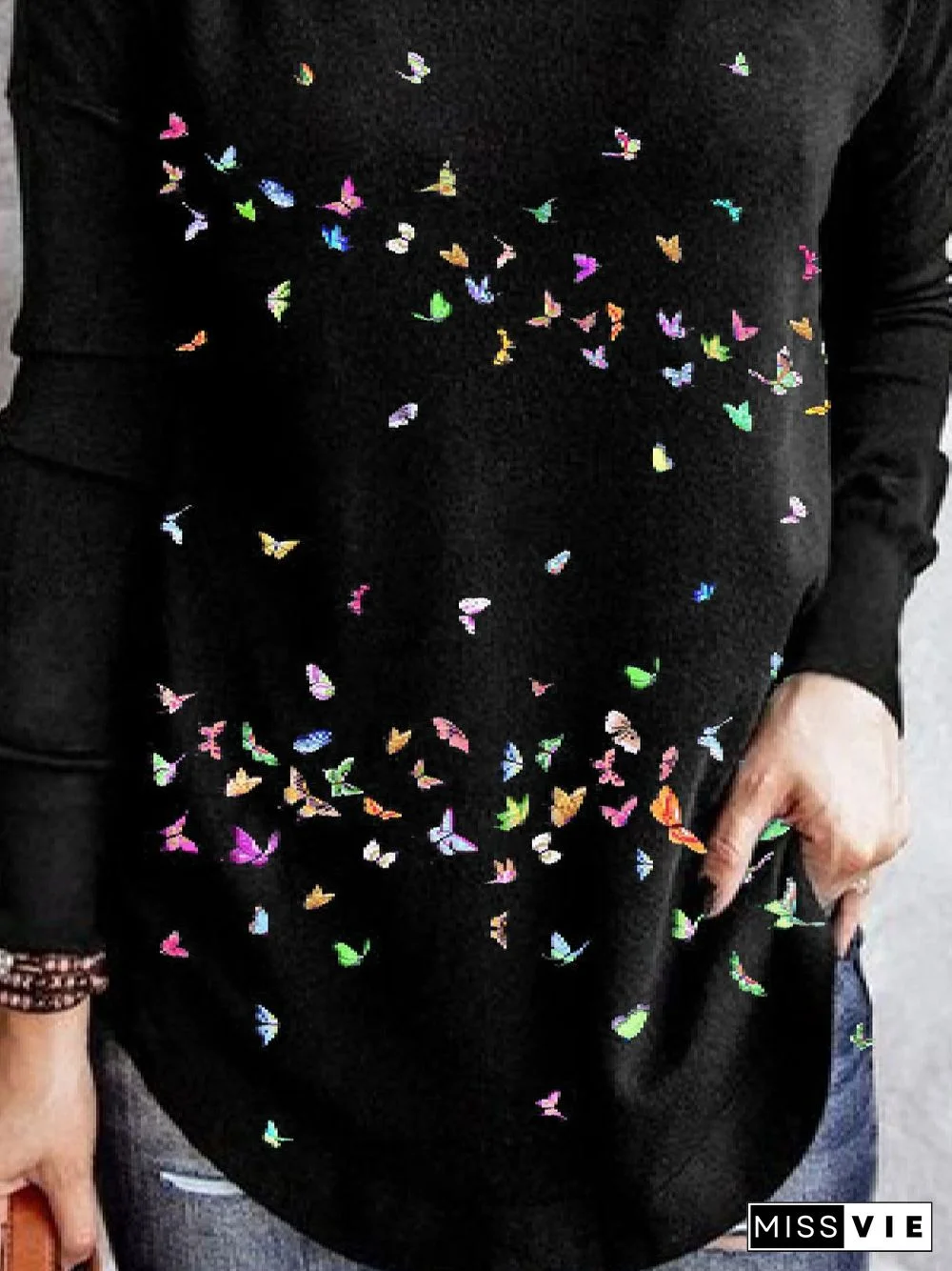 Casual Printed Long Sleeve T-shirt