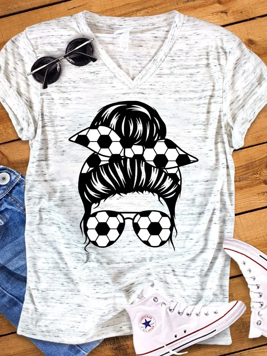 Soccer Mom V-neck T-shirt