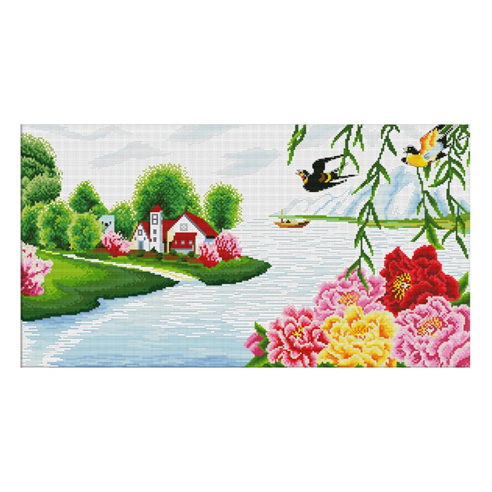 

Spring Is Full - 11CT Stamped Cross Stitch - 75*45cm (Big Size), 501 Original