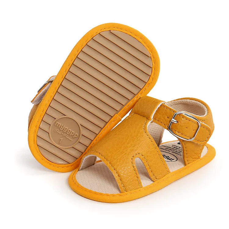 Baby Solid Color Hollow Out Sandals 