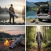3 Layers Fishing Rod Case Portable Folding Fishing Pole Bag for Outdoor Fishing