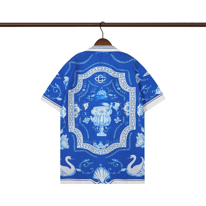 Casablanca 2023SS New Product Silk Short Sleeve Shirt