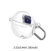 Clear TPU Cover for Google Pixel Buds 2a 2025 Accessory Protective Skin Case with Carabiner Shockproof Anti-Drop Scratch-Resistant