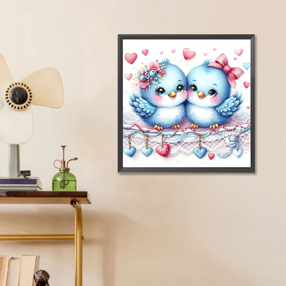 Diamond Painting - Full Round Drill - Cute Bird(Canvas|30*30cm)