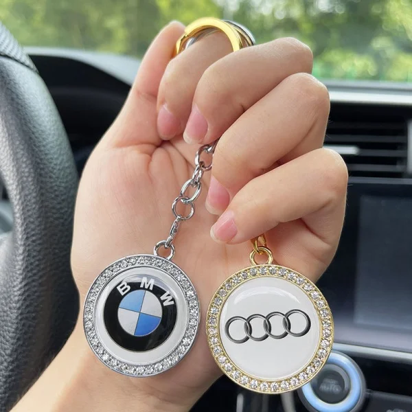 Car Keychain Car Logo Diamond Pendant