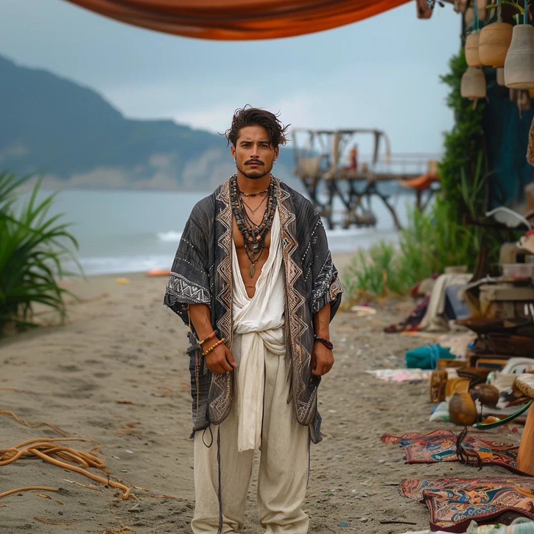 Mens N Town Resort Kimono Cardigan