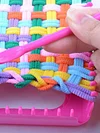 (US Only)DIY Weaving Loom Craft Kit Plastic Loom & Loops Weaving Loom Kit for Beginners