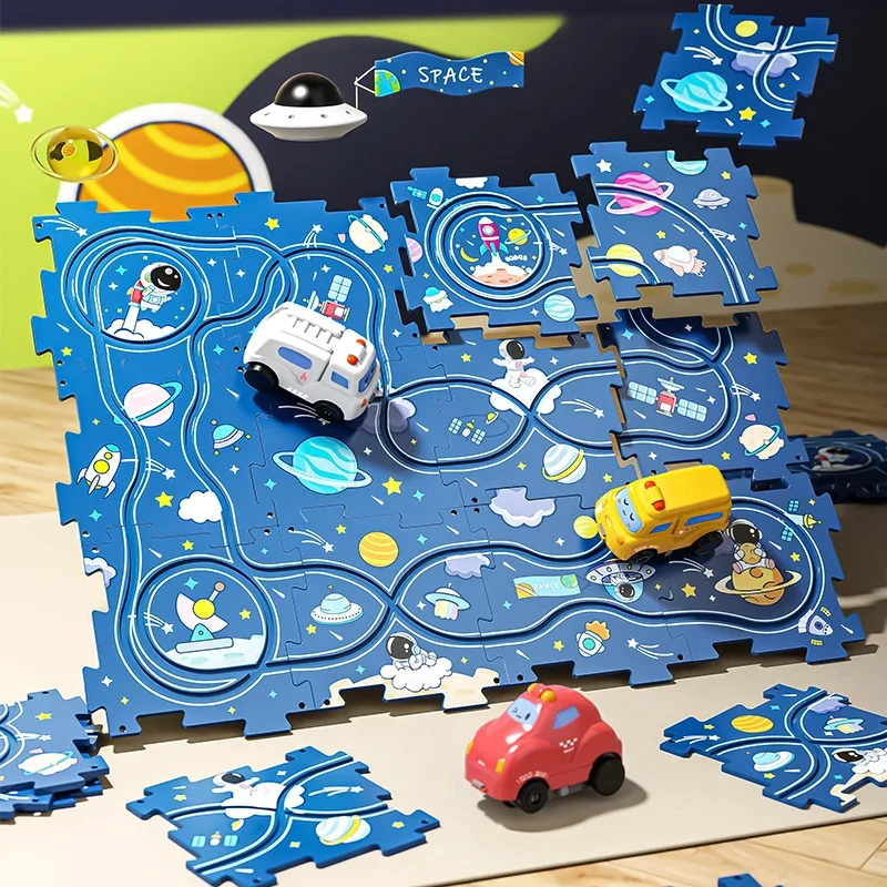  🔥Last Day Sale 50% 🔥Children's Educational Puzzle Track Car Play Set