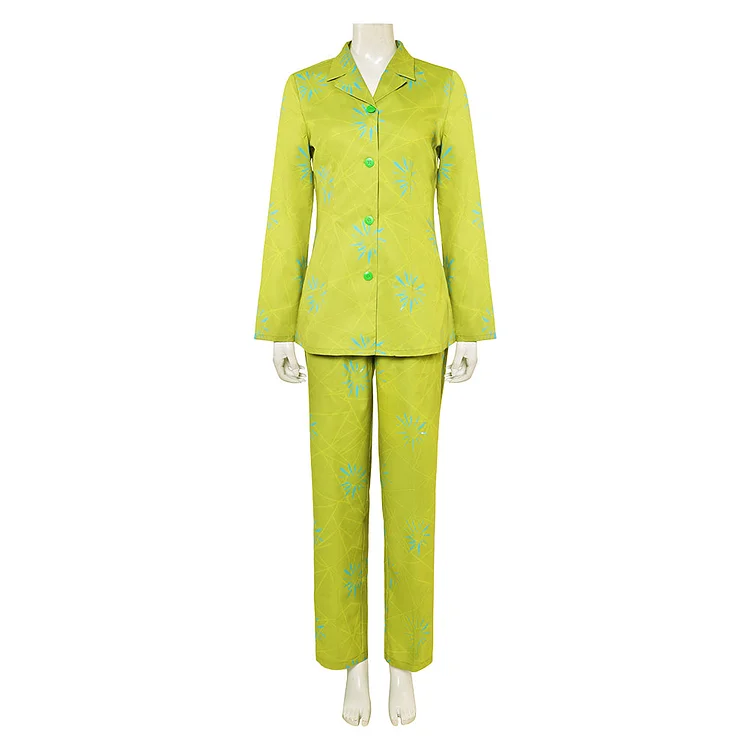 Inside Out 2 (2024) Joy Green Sleepwear Pajamas Outfits Cosplay Costume Halloween Carnival Suit