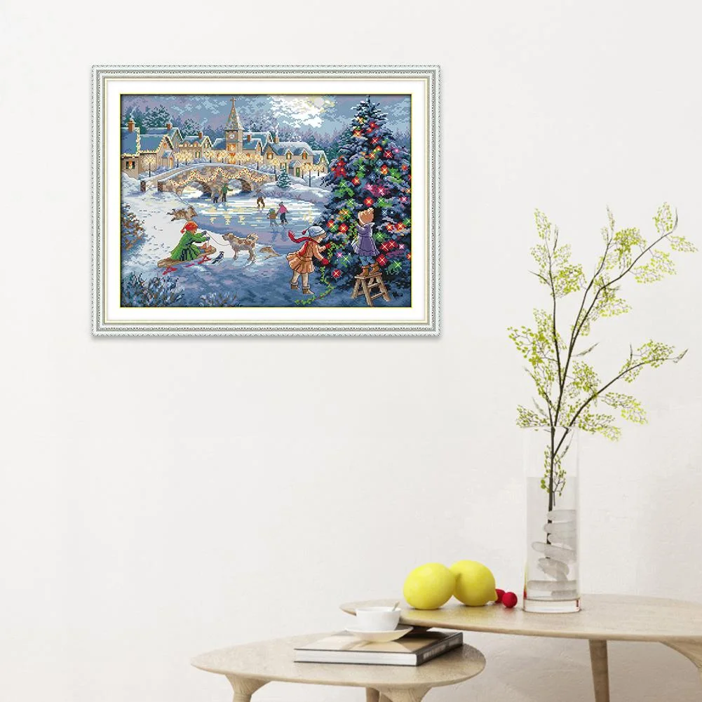 14ct Stamped Cross Stitch - Christmas Celebration (52*40cm)