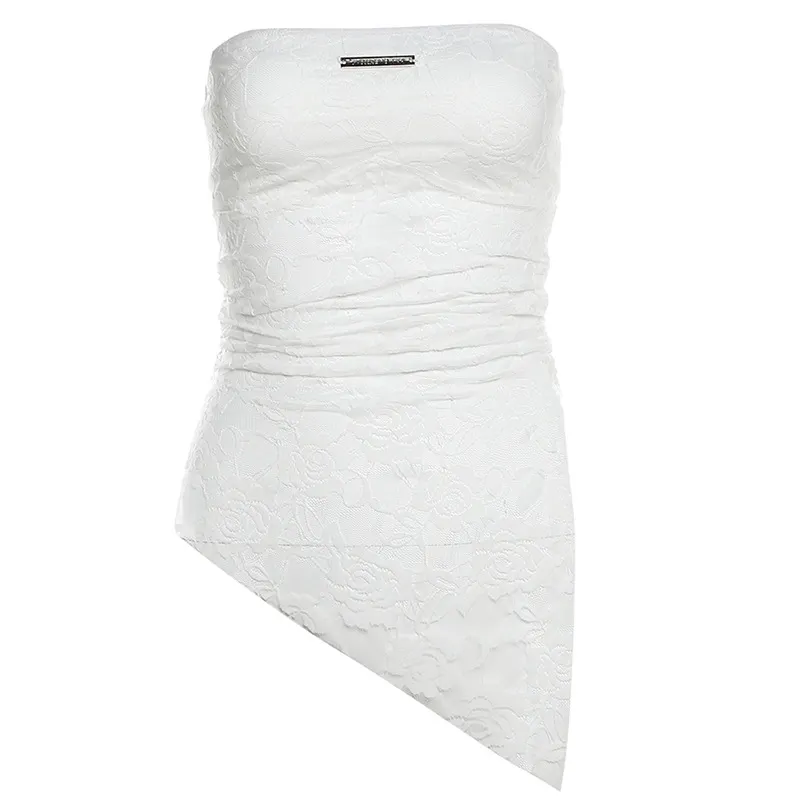 Churchf 2024 Summer New Women's Lace Without Strap Design Sense Thin Temperament Light Familiar Wind Top