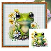Flower Frog - 18CT Stamped Cross Stitch 25*25cm/9.84*9.84in