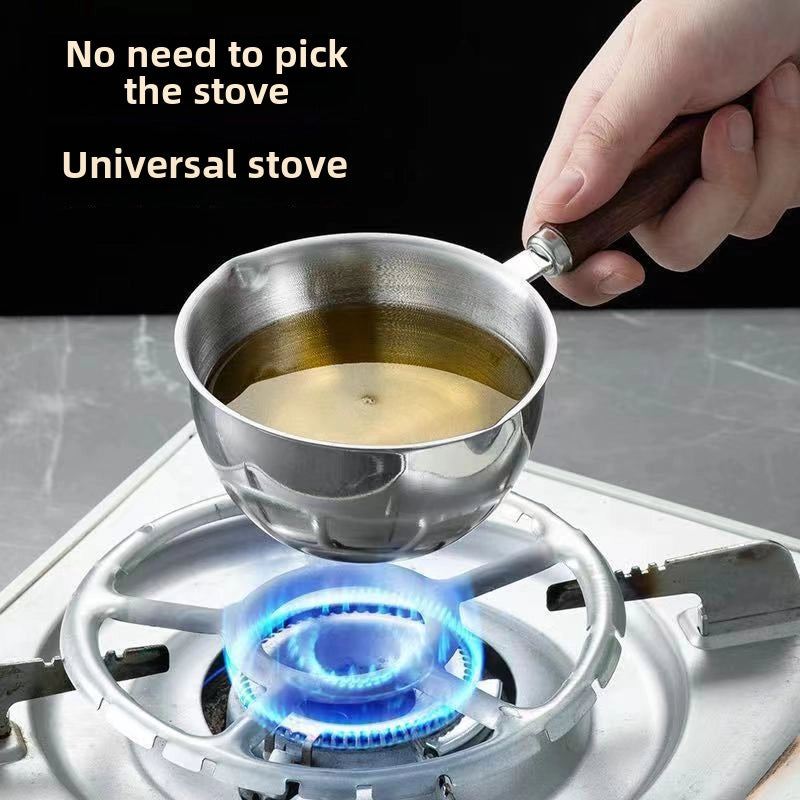 Multi-functional Hot Oil Small Pot Stainless Steel Mini Cooking Oil Pouring Pot Special Small Spoon For Oil Spraying Artifact Oil Pouring Pot