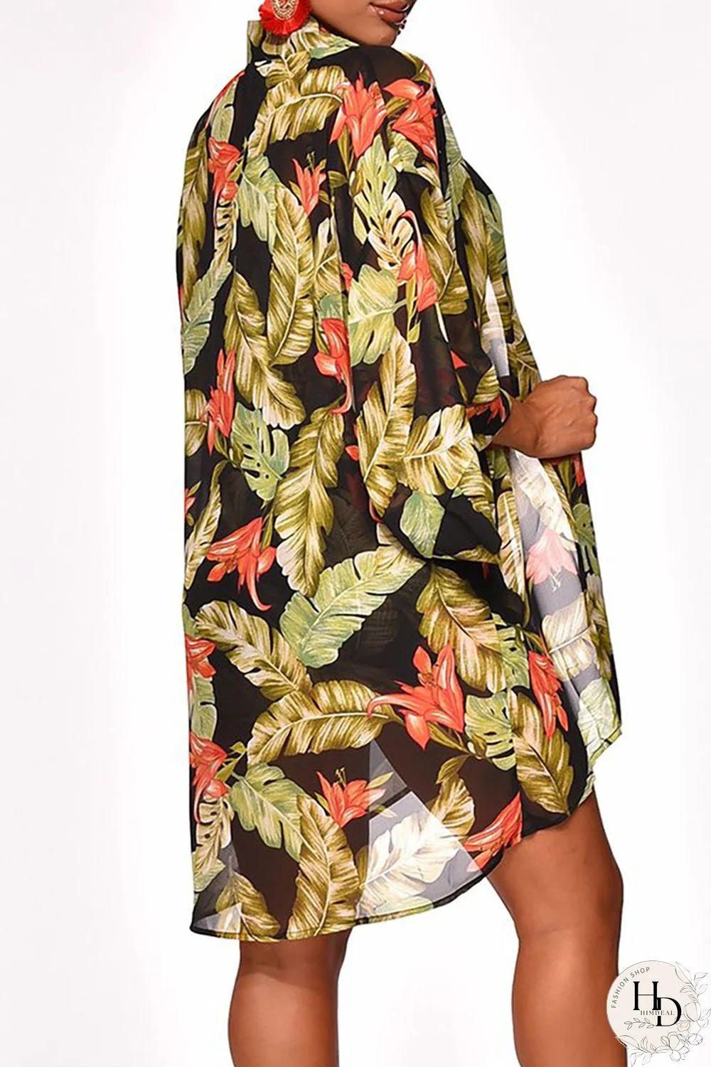 White Fashion Sexy Print Basic Square Collar Long Sleeve Two Pieces