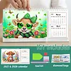 2027-2028 Two-Year Diamond Painting Calendar Kit, 13 Exquisite Multicolor Butterfly And Floral Illustrations, Large Size Desk Calendar, Mosaic Art Coil-Bound Desktop Planner