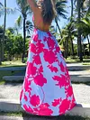 Floral-Print Backless Bandage Bohemia Maxi Dress