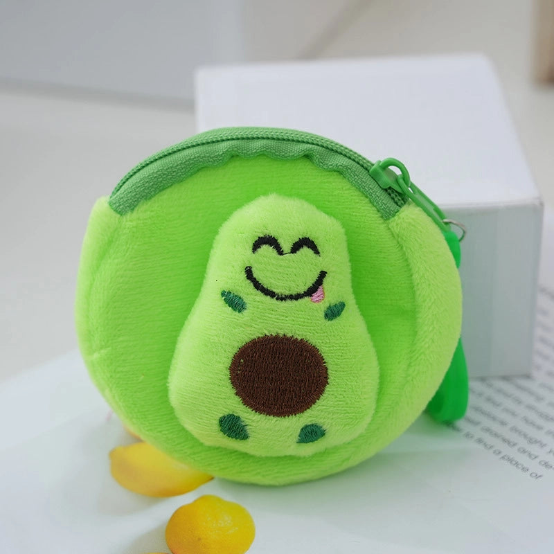 Avocado Shape Coin Purse New Arrival Fruit Schoolbag Lipstick Pack Cable Package Coin Pocket