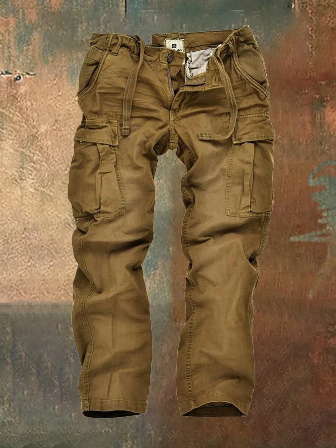 Men's Vintage Multi-Pocket Overalls