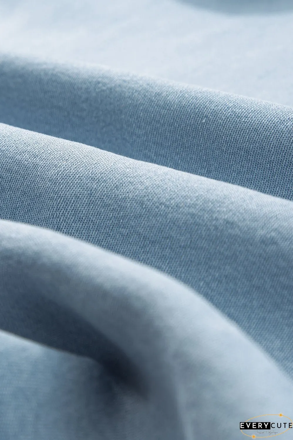 Buttoned Cotton and Linen High-Low A-Line Skirt