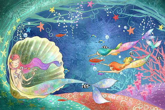 

Mermaid in Shell – Paint By Numbers - 40*50CM, 501 Original