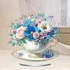Flowers DIY Acrylic Desktop Diamond Art Kit Single-Sided for Home Decor