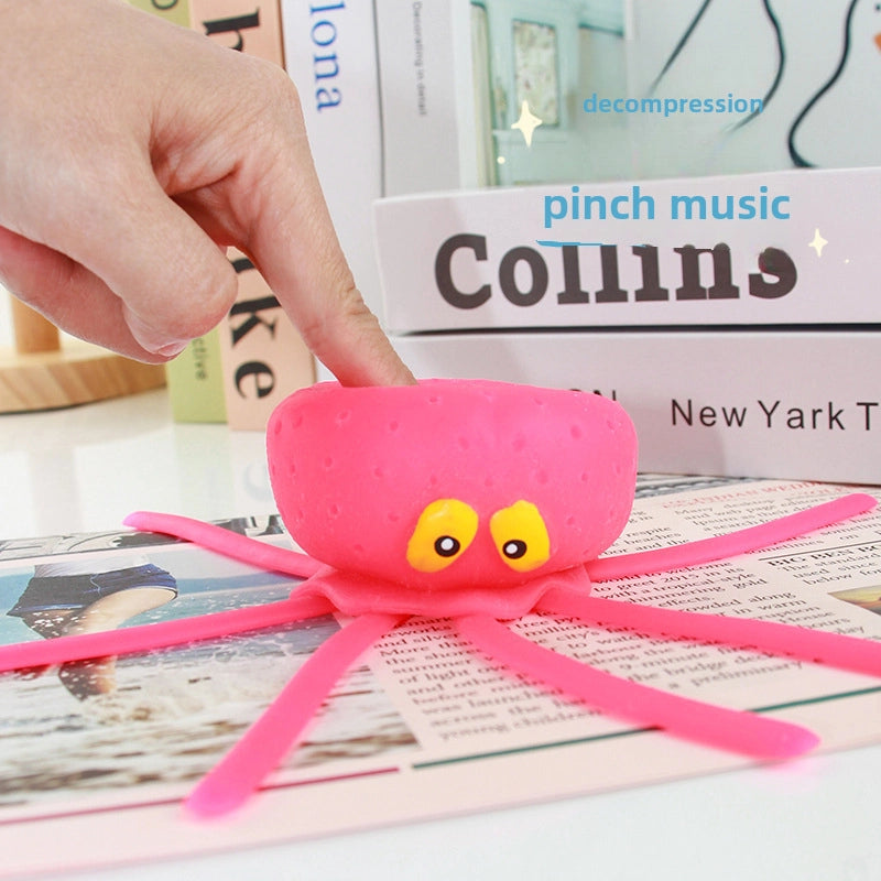 Water Playing Octopus Pinch Music Toys Marine Animals Children’s Bathing Swimming Pool Beach Octopus Water Playing Toys Decompression