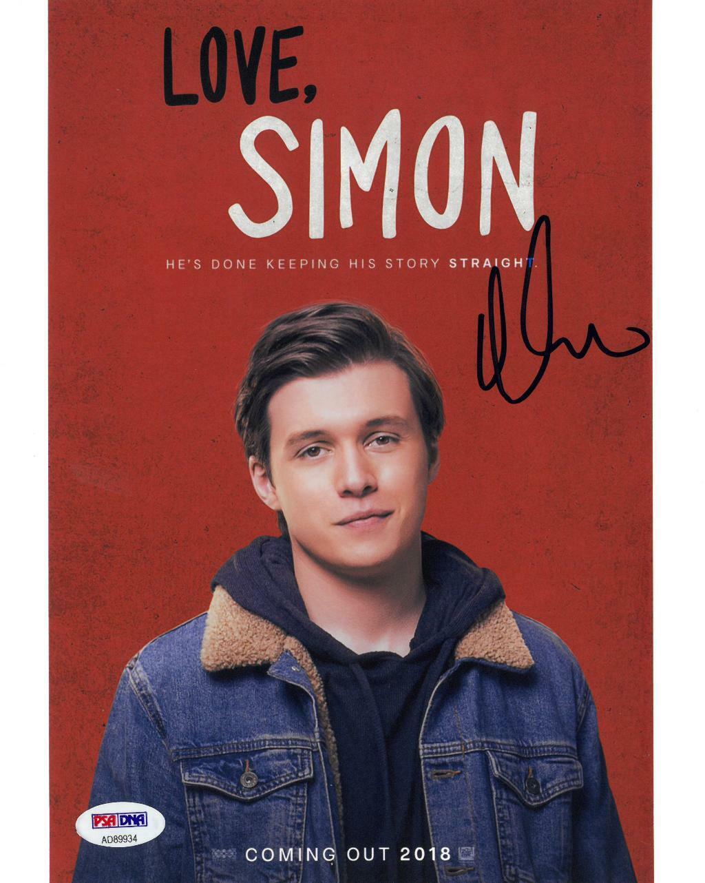 Nick Robinson Signed Love Simon Authentic Autographed 8x10 Photo Poster painting PSA/DNA#AD89934