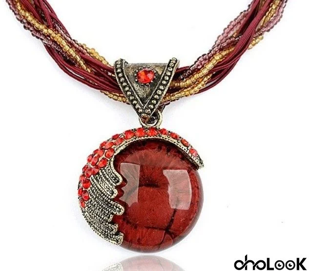 Women Man Vintage Bohemian Mini Beaded Chain Braided Necklace