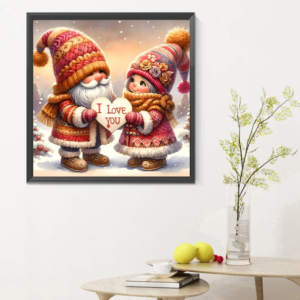 Diamond Painting - Full Round Drill - Gnome Love(Canvas|30*30cm)