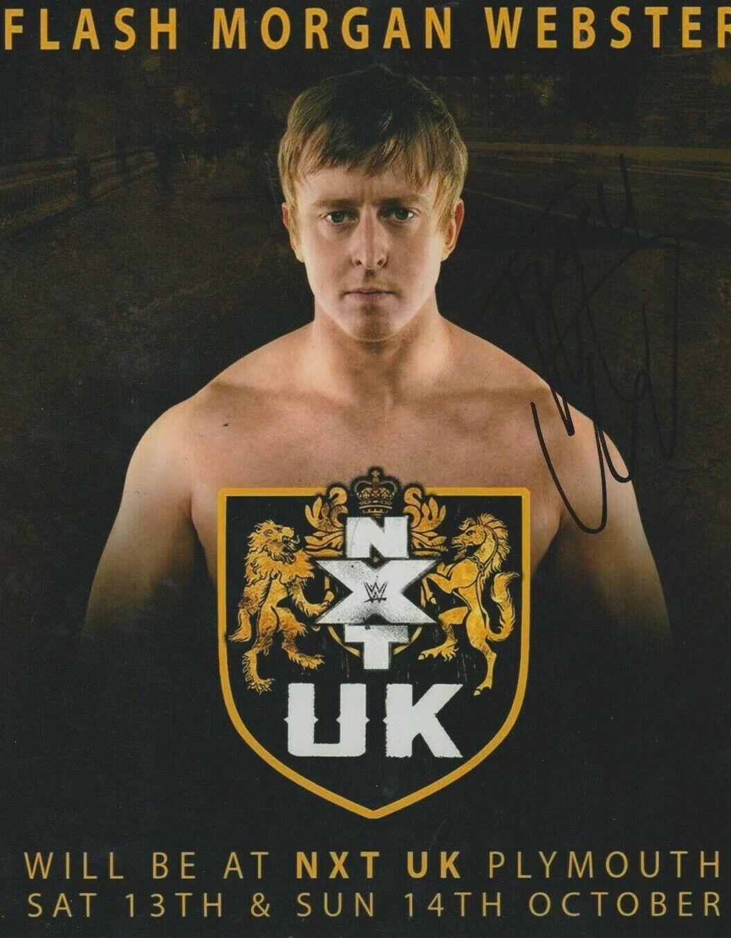 Flash Morgan Webster (WWE NXT UK) **HAND SIGNED** 10x8 Photo Poster painting ~ AUTOGRAPHED