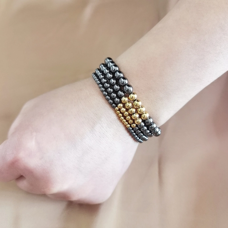 Hip-Hop Geometric Obsidian Beaded Men’s Bracelets