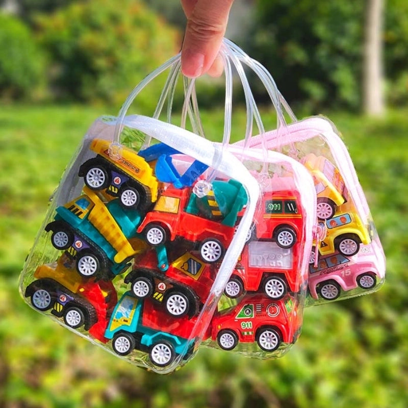 Children's Cartoon Mini Inertia Pull Back Car Set Toy