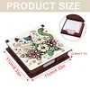 Wooden DIY Flower Cat Diamond Painting Kit Note Box with 160 Papers for Office