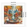 Autumn Cup Full Stamped Cross Stitch Kit 14CT 2-Strand Egyptian Cotton 65x65cm tapestrymarket