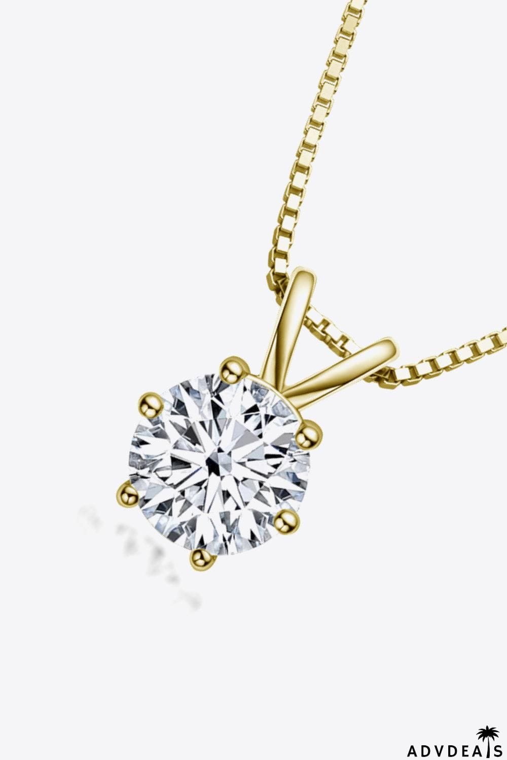 925 Sterling Silver 1 Carat Moissanite Pendant Necklace