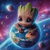 Groot-11CT Stamped Cross Stitch 40*40cm/15.75*15.75in