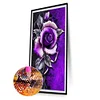 Diamond Painting - DIY Full Round Drill Purple Rose(85*45 CM)