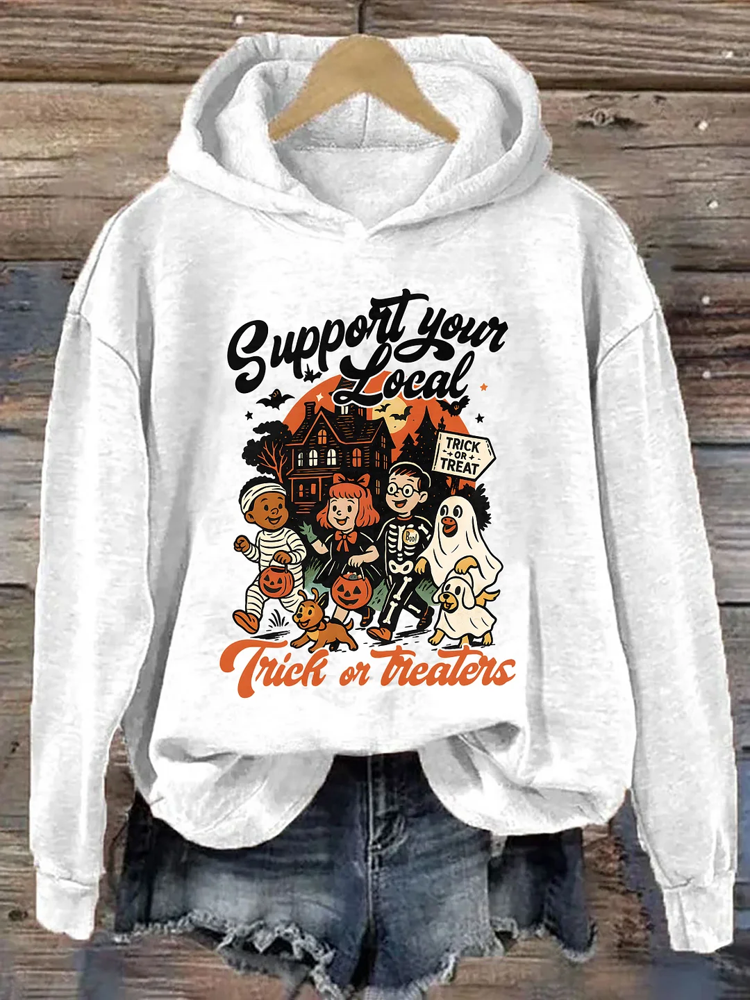 Support Your Local Trick Or Treaters Hoodie