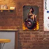 Pin up girl - Panneaux en &eacute;tain m&eacute;tallique(30*40cm)