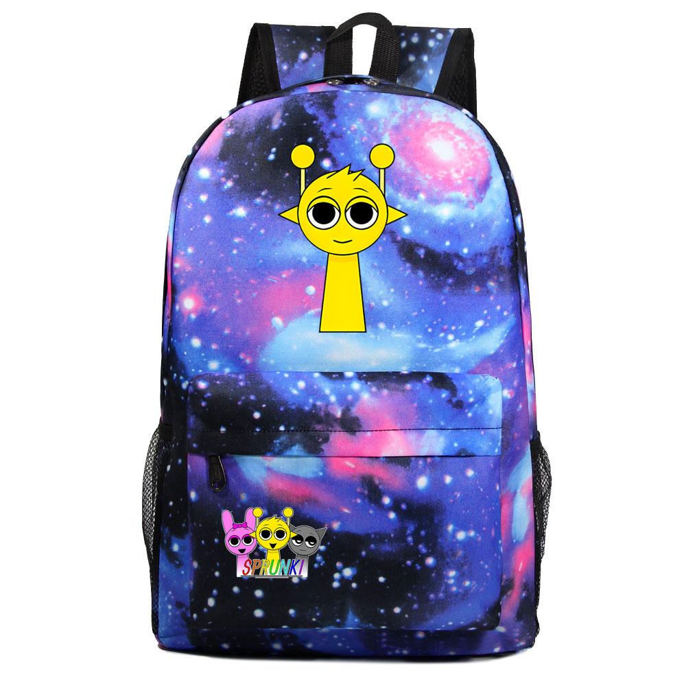 Mayoulove Sprunki Pattern Backpack Lightweight Design for School and Outdoor Adventures-Mayoulove